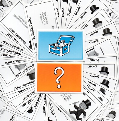 MONOPOLY 2018 Replacement CHANCE / COMMUNITY CHEST CARD - 2-1/8 x 3-1/8''