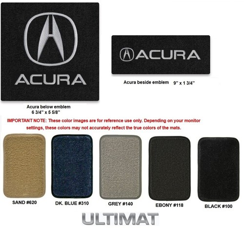 2 Logo Options Front Row Ultimat Custom Carpet Floor Mats for Acura - Lloyd Mats - Picture 17 of 17