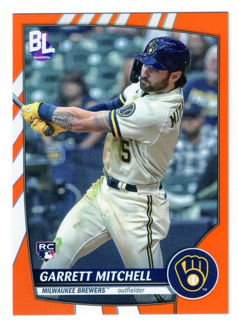 2023 Topps Big League Garrett Mitchell 178 Rookie Electric Orange NM Brewers