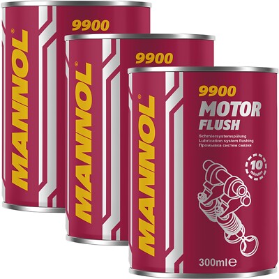 3x 300 ml MANNOL Motor Flush Reiniger Motorspülung Motorreiniger Ölschlamm