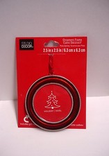 New ORNAMENT PICTURE FRAME Christmas Red/Silver Ornament Fit Photo 2.5  W x2.5"H
