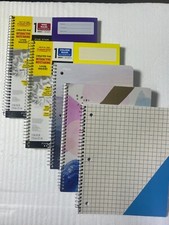 5 NOTEBOOK Subject Ruled Standard Notebook  100 70 SHEETS LOT OF 5BOOK