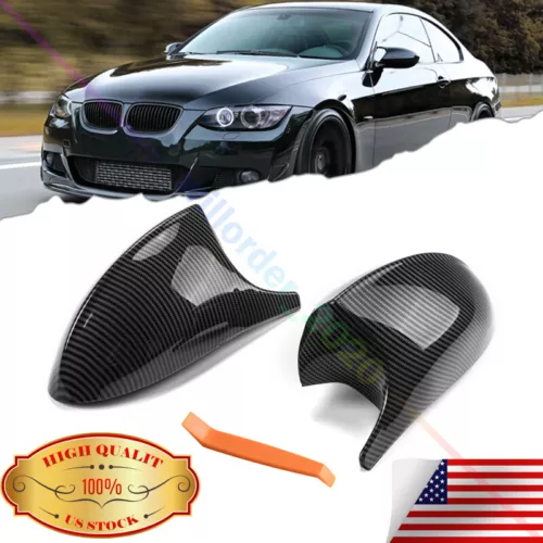 Pre-LCI Carbon Fiber Side Mirror Cover Cap For 2005-2008 BMW E90 E91 328i 335i