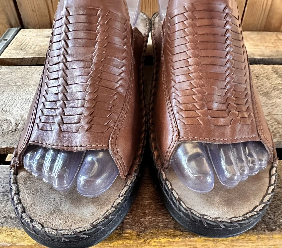 Duck Head Sandals Leather Slides Brown Woven Summer Open Toe Women’s 9 M - Image 3 of 4