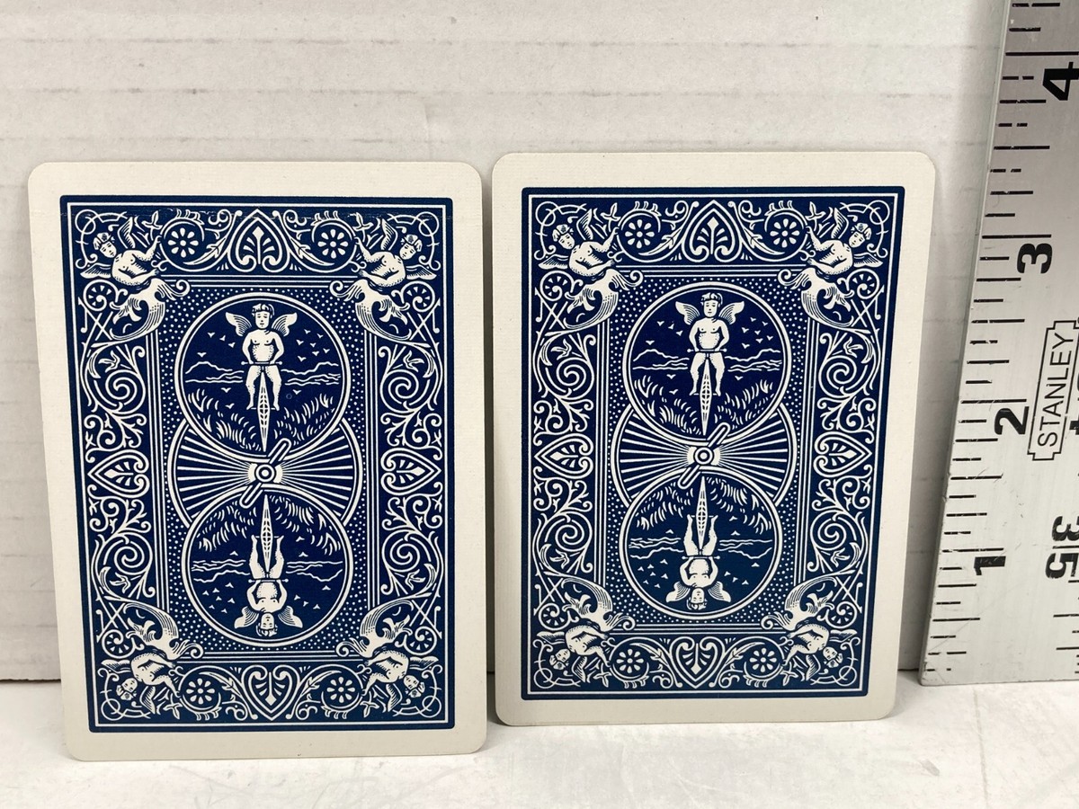 Vintage Joker Card Set Blue Cherub Pattern United States