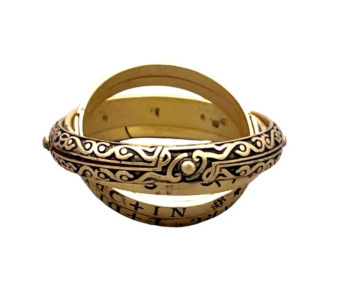 Astronomical Sphere Ball Foldable Cosmic Ring Gold Tone Size 7 eBay