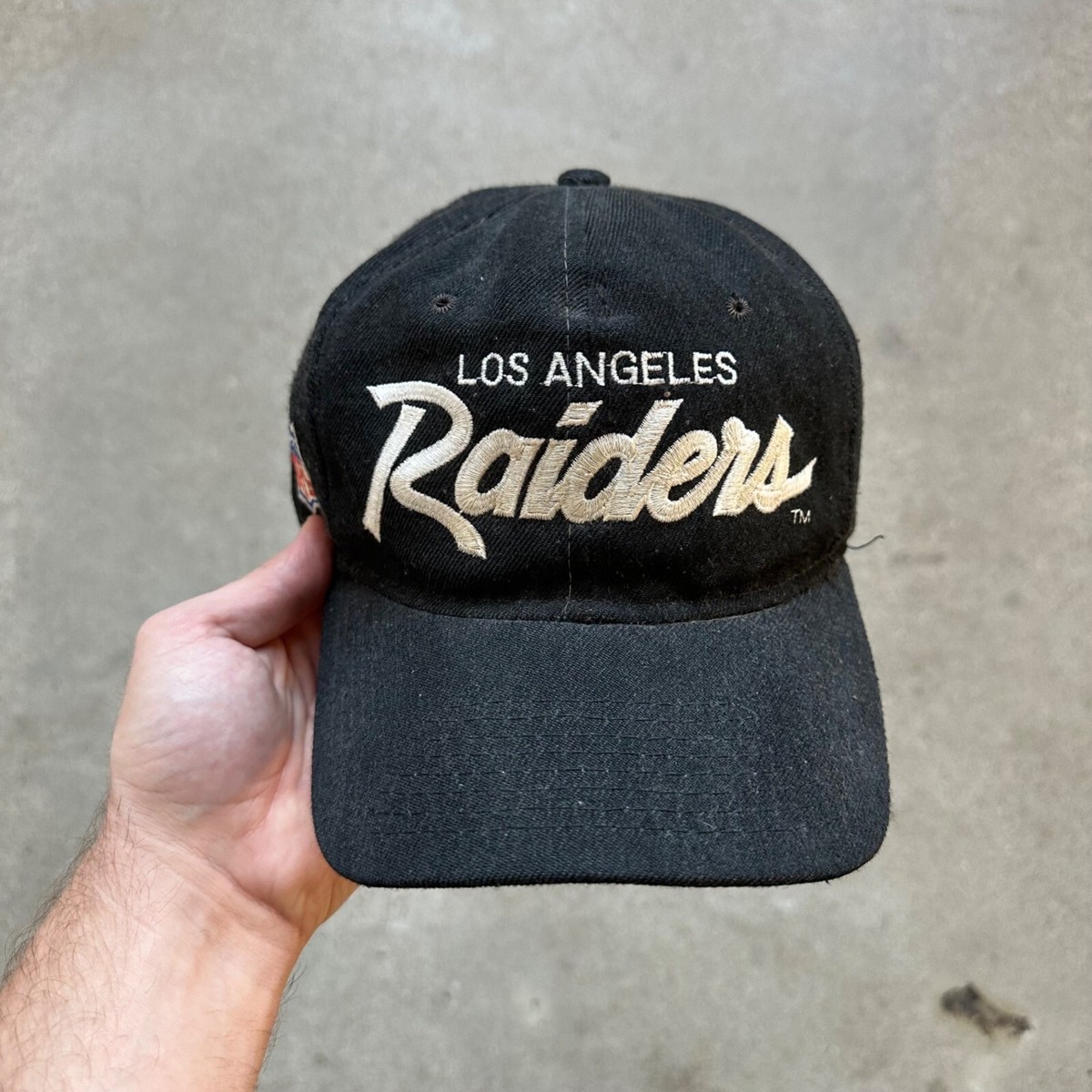 Vintage LA Raiders Double Line Sports Specialties Script