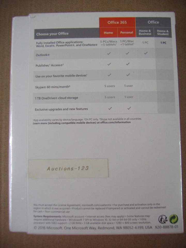 MICROSOFT OFFICE 2016 HOME and STUDENT for WINDOWS FULL ENGLISH VERSION =NEW= - Image 4 of 4