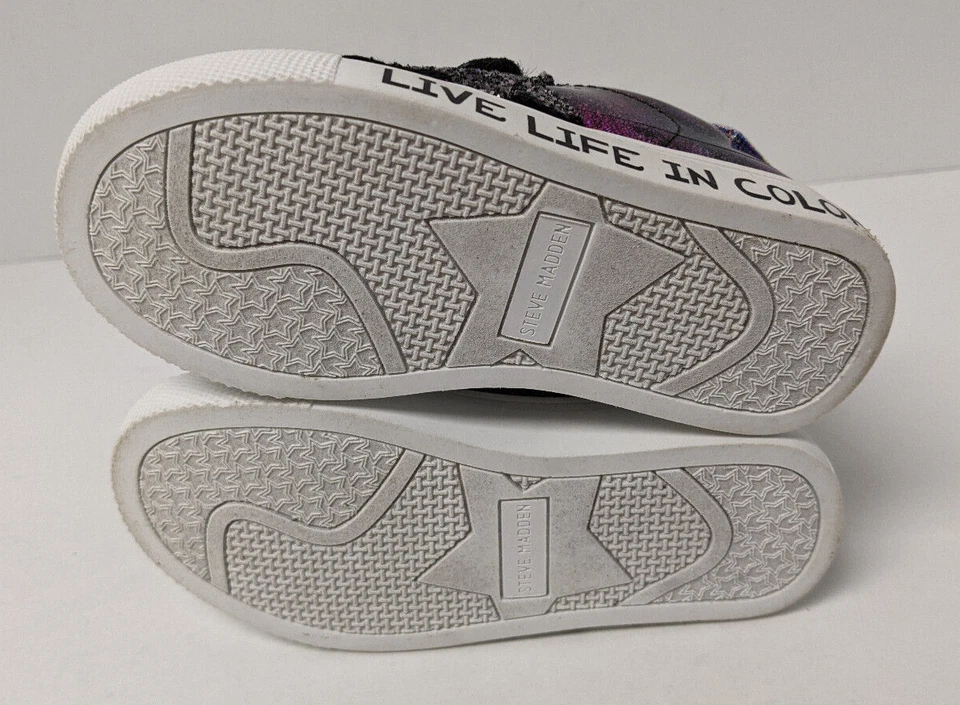 Tênis Steve Madden Girls Rezume, Preto/Roxo, Crianças 8 M - Imagem 4 de 4