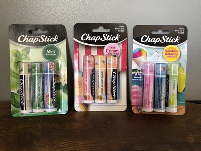3 Packs Of 3pk ChapSticks - Three Different Assorted Flavors