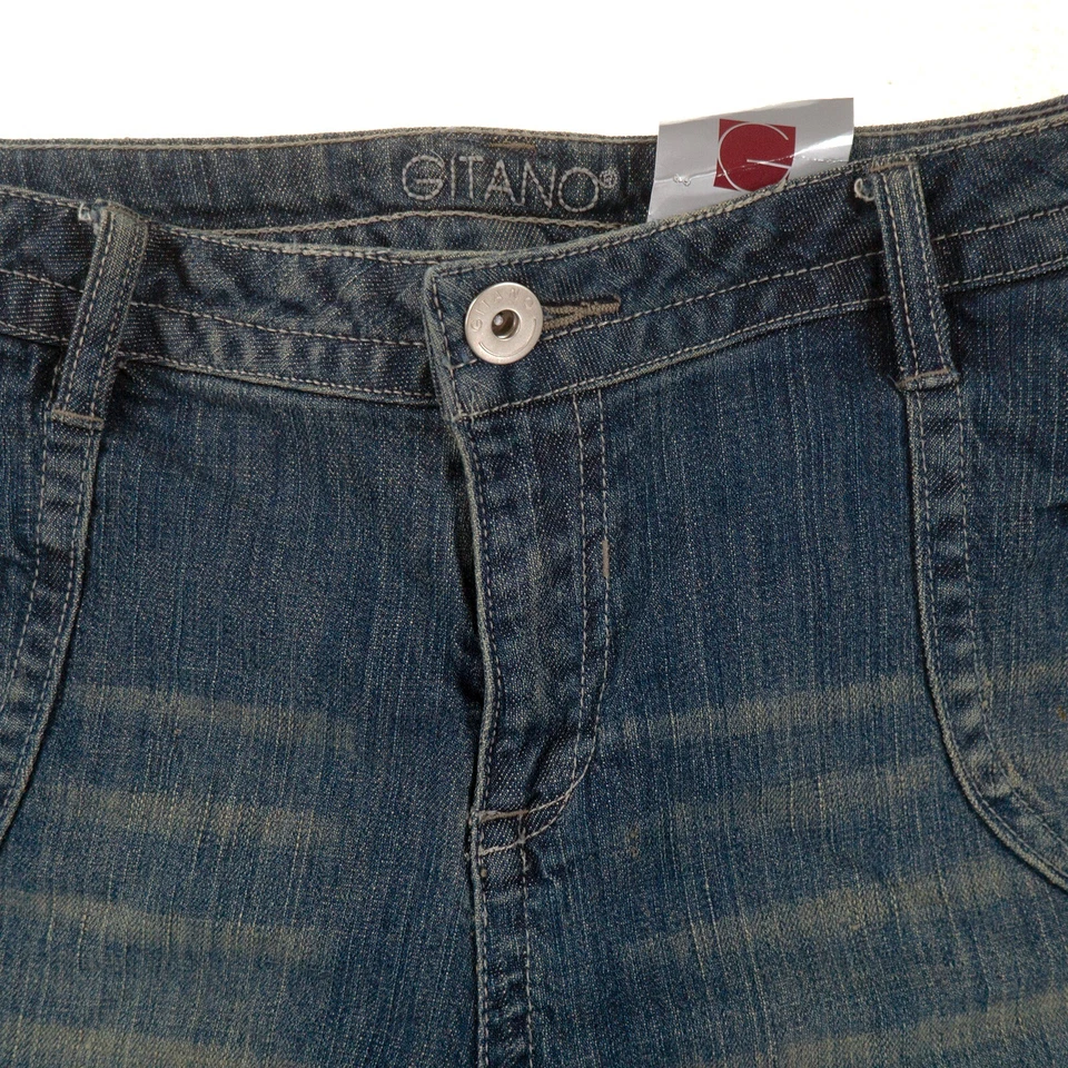 Gitano Capri Jeans Womens Plus 16W Cuffed Medium Blue Denim - Image 3 of 4