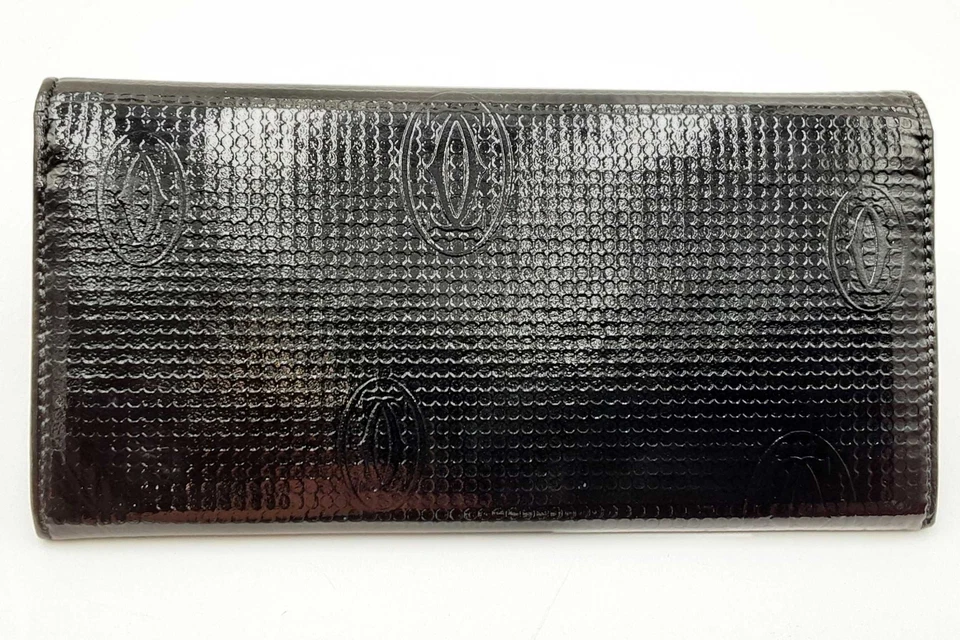 Cartera de cuero Cartier negra Pantent Eb1124lordu Foto 2 de 4