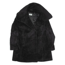 Cinzia Rocca Icons Womens Overcoat Coat Black Wool Uk 16