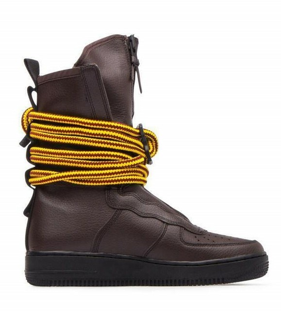 Nike Mens SF Air Force 1 Hi Aa1128 204 Leather BOOTS Baroque Dark Brown Sz10 for sale online | eBay