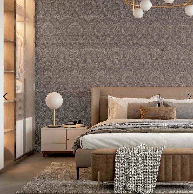 Arthouse (906609) Metallic Textures Luxe Damask Silver Wallpaper Roll