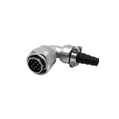 WY24 12-pin 10A 500V Aviation Bent Double Pressure Cable Plug