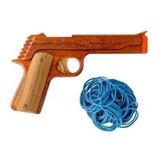 Elastic Precision Model 1911 Rubber Band Gun Made From Exotic Padauk Hardwoods