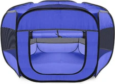 Lightweight Pet Dog Cat Collapsible Portable Pop Up Pen Play Tent House, Blue