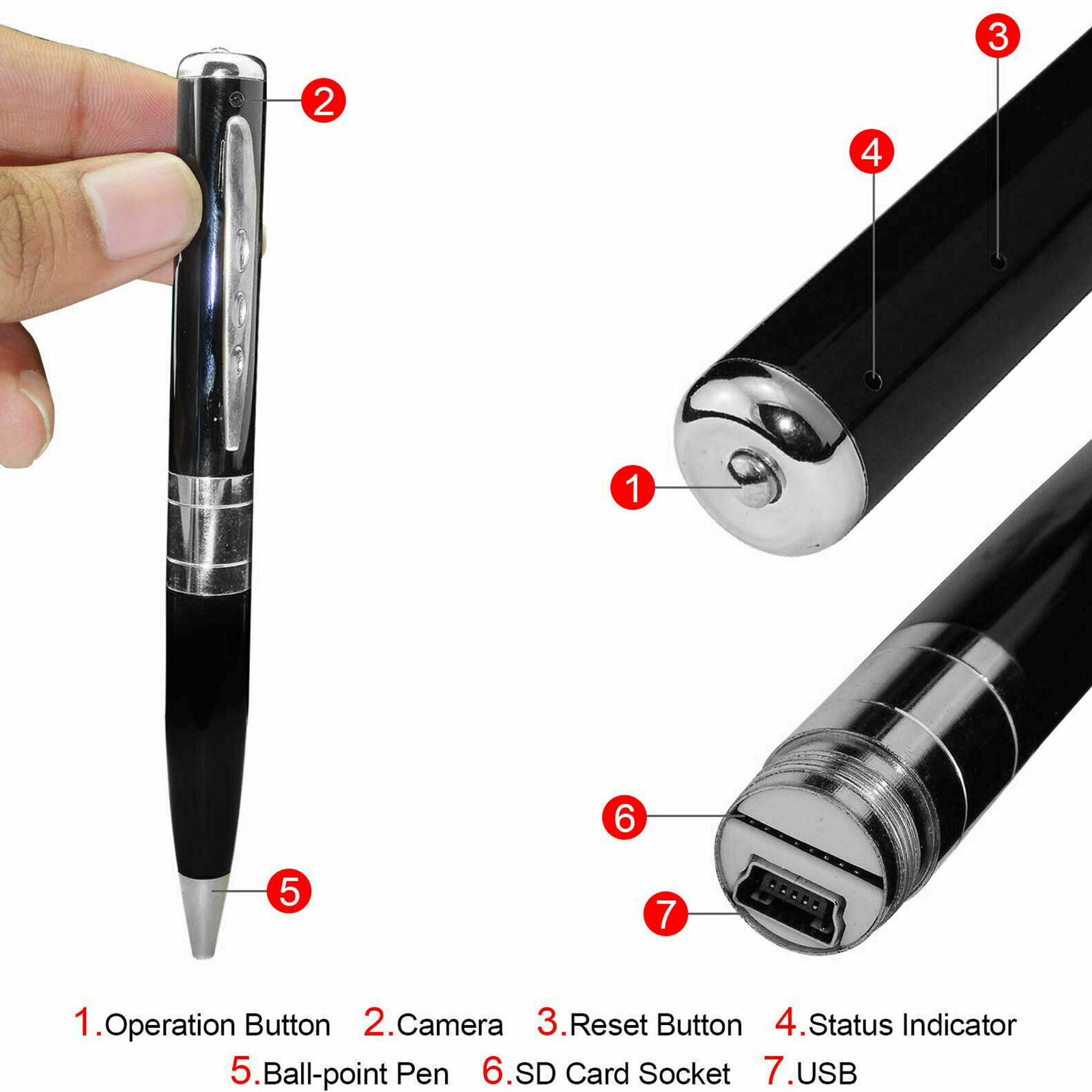 HD Camcorder Pen Mini DVR Camera/Video/Sound Recorder Hidden Cam Home