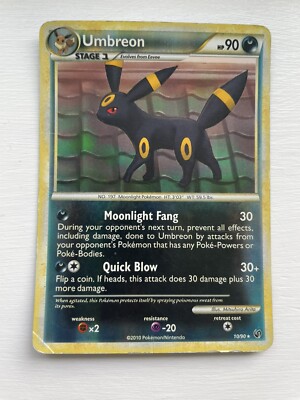 Pokémon TCG Umbreon Undaunted 10/90 Reverse Holo Holo Rare
