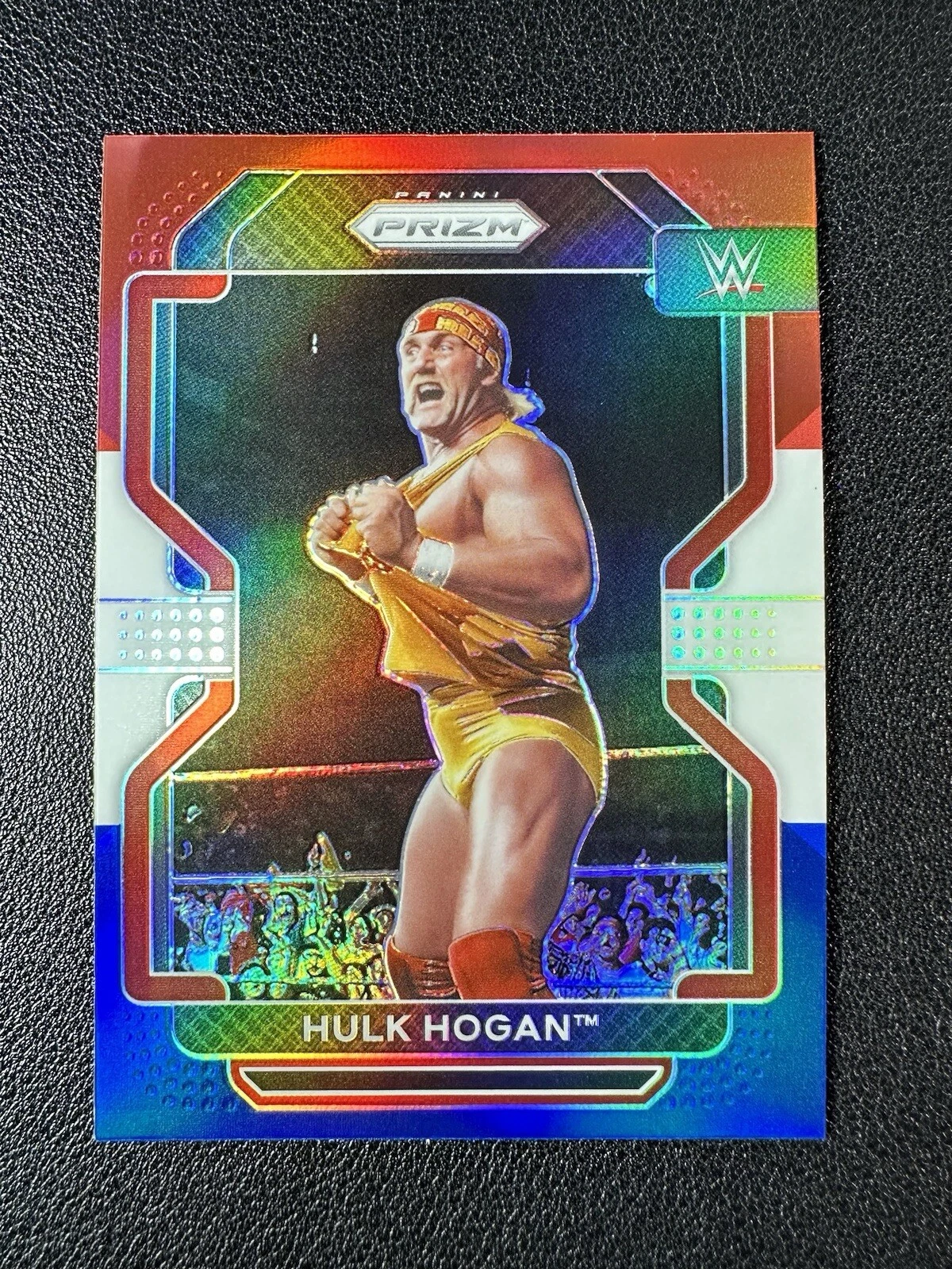 2022 Panini Prizm WWE Hulk Hogan Red White Blue Prizm #195 Legends