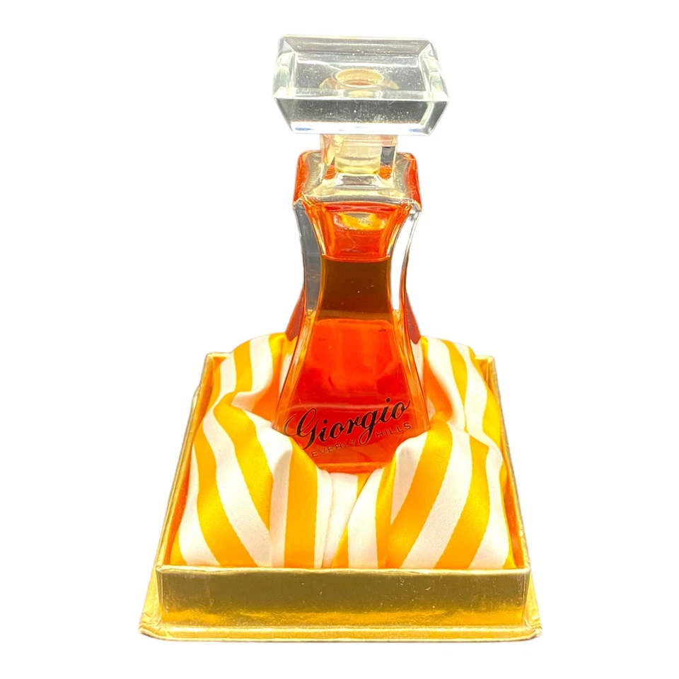 Giorgio Beverly Hills Extraordinary Perfume 1oz Vtg Yellow and White Stripe - Image 4 of 4