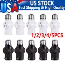 E26/E27 Light Socket to Plug Adapter 2/3 Prong Light Bulb Outlet Plug Converter