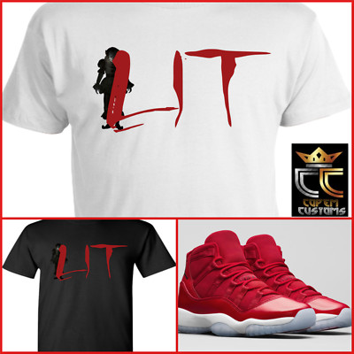 red jordan 11 outfit