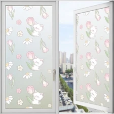 1X Cute Cartoon Dragon Print Window Film Kids Bedroom Static Cling Glass Sticker
