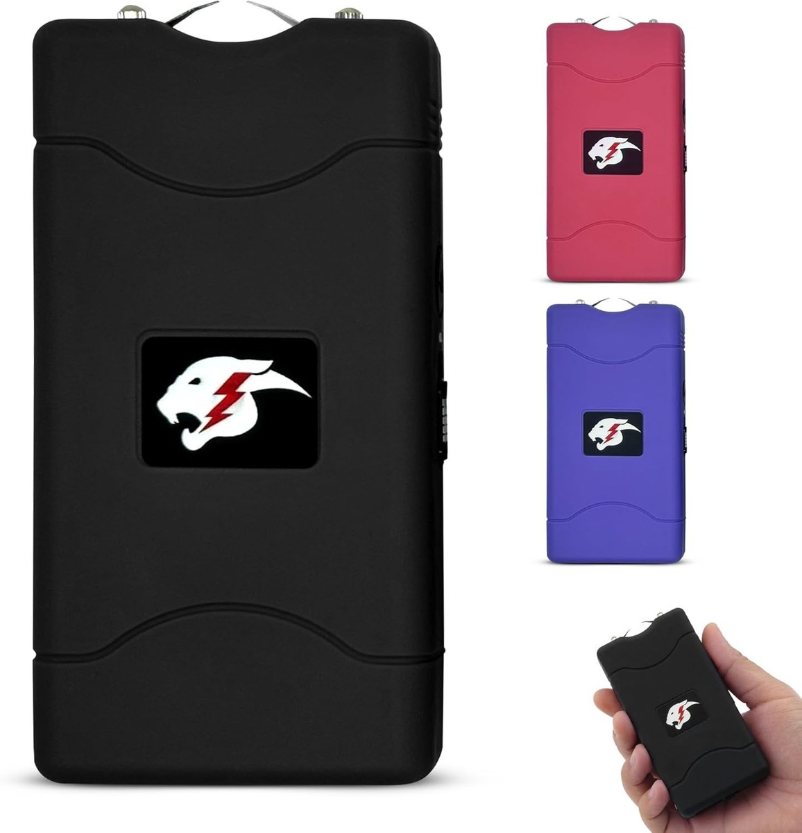 VIPERTEK Stun Gun Mini BLACK VTS-880 Rechargeable LED Flashlight