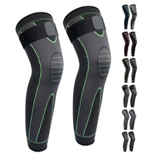 Full Leg Sleeves Long Compression Sleeve Large 1 Pair , 02 Green Pro