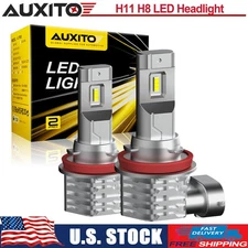 H11 H8 H9 LED Headlight Kit High Low Beam Bulb Super Bright 6500K White 650000LM