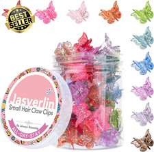 Glitter Mini Butterfly Hair Claw Clips, Sparkly Colorful 90S Y2K Accessories for