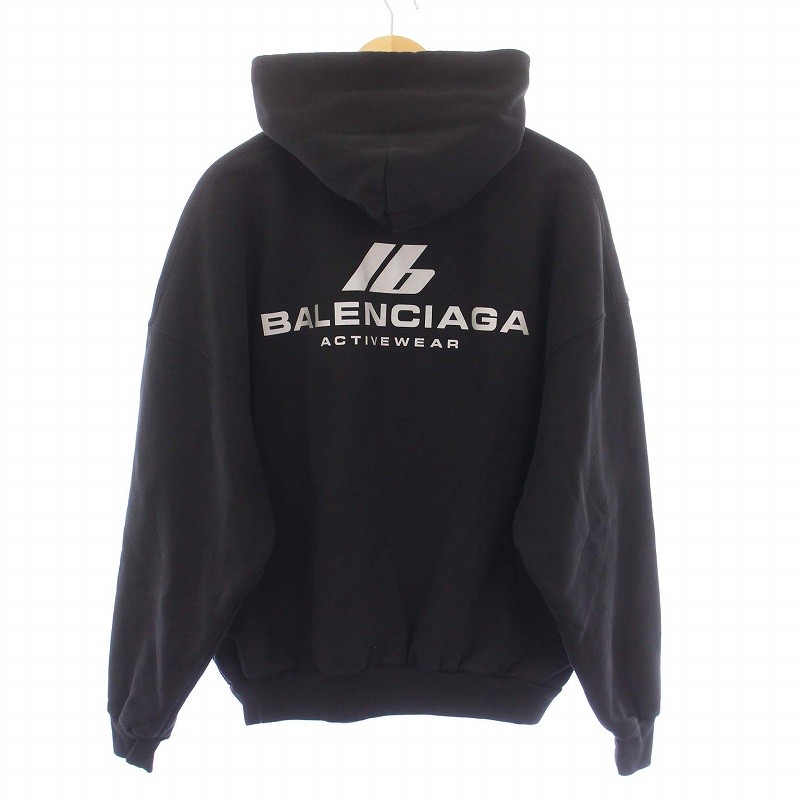 【BALENCIAGA】739024 large fit hoodie Balenciaga 24Aw Large Fit Hoodie Pullover Sweatshirt Logo 1