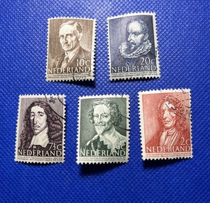 Netherlands 1947 - Used CTO B175-B179 , Dutch Masters