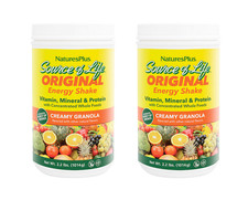 Batido en polvo Nature's Plus Source of Life Energy granola cremosa 2,2 libras (paquete de 2)