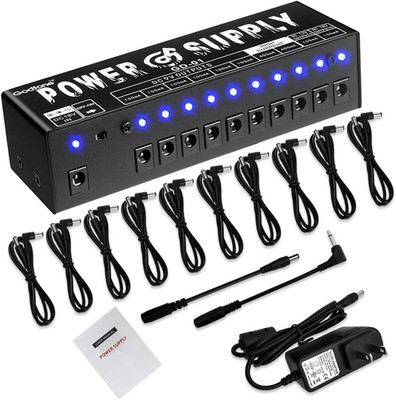 Godtoen GD-01 Guitar Power Supply 10 Isolated DC Output for 9V/12V/18V Effect Pe