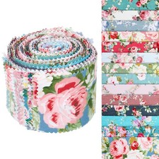 42Pcs Jelly Roll Fabric Strips 2.5 x 39.4 2.5" x 44" Roll, Multicolored