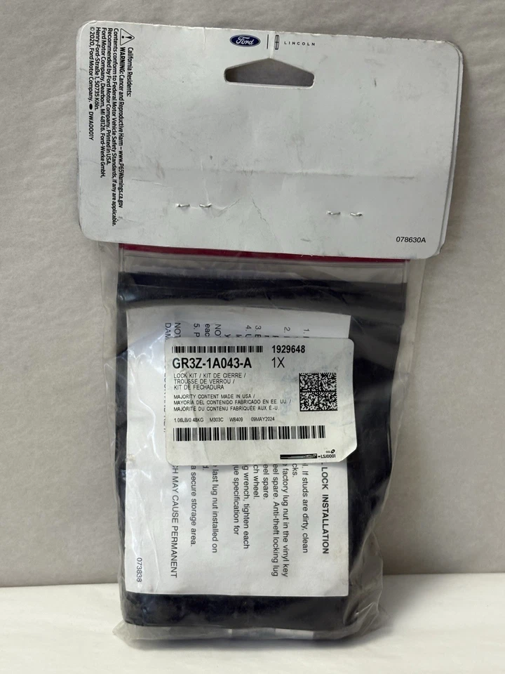 Genuine Ford GR3Z-1A043-A Anti-Theft Wheel Locks With Key For (2015-2025) (SH2) - Imagem 4 de 4