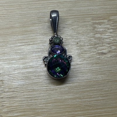 SAGEN 925 Sterling Silver Mystic Topaz Pendant only