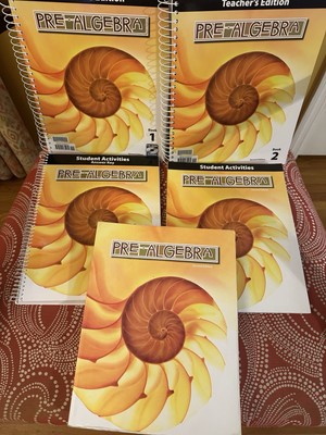 Prealgebra Pre Algebra 2nd ed ~ BJU press Bob Jones ~ lot of 5 with CD
