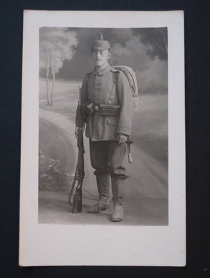 Orig. Foto Portrait Soldat Feldgrau Württ. Infanterie Regt. 126 Straßburg i. E.