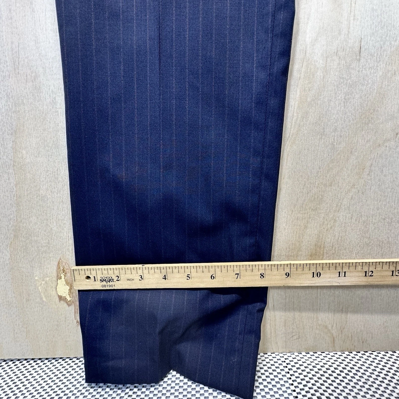 Pantaloni ALEXANDER MCQUEEN uomo vintage 08’ blu navy gessato taglia 34