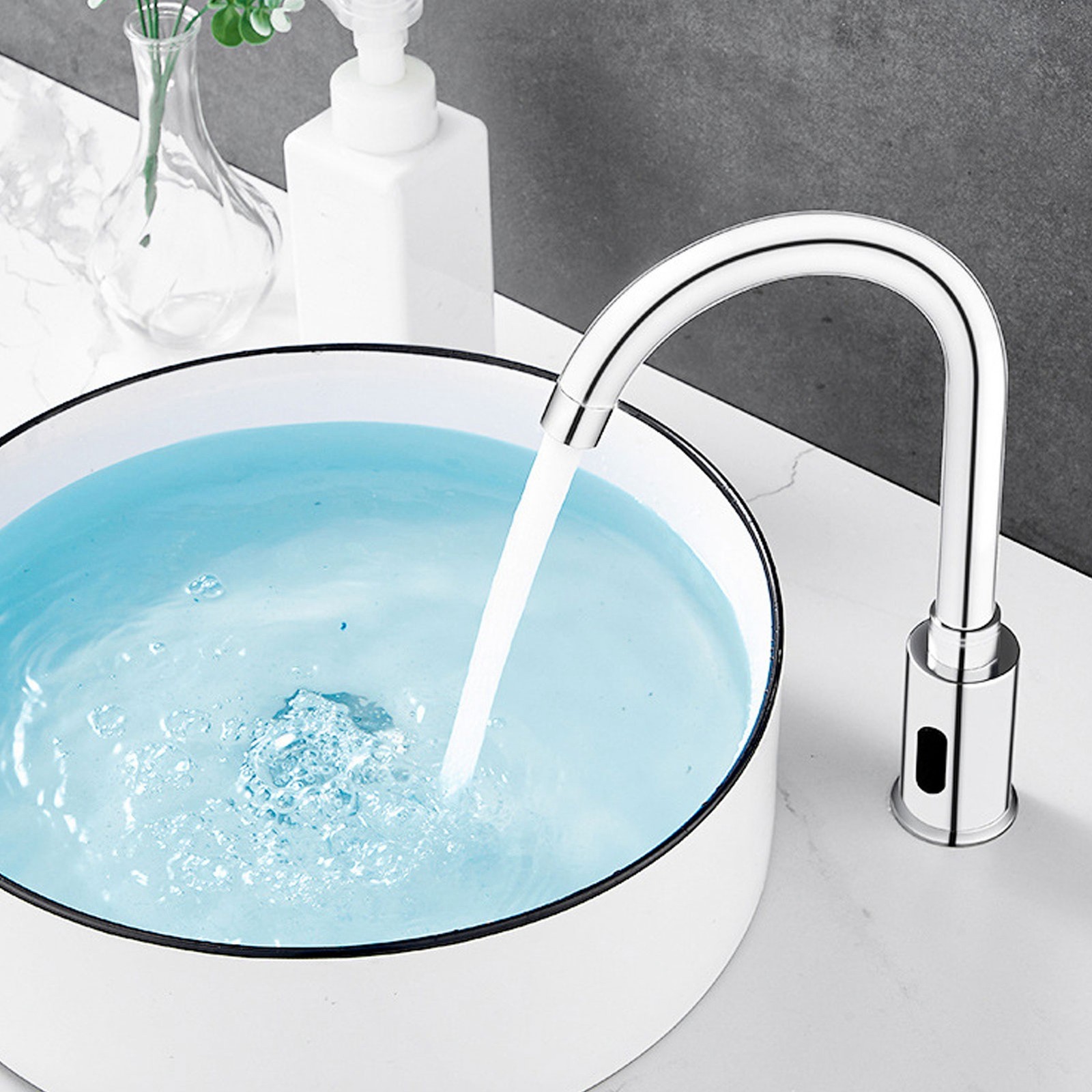 °Automatic Faucet Infrared Sensor Single Cold Water Electronic Touchless Sink.