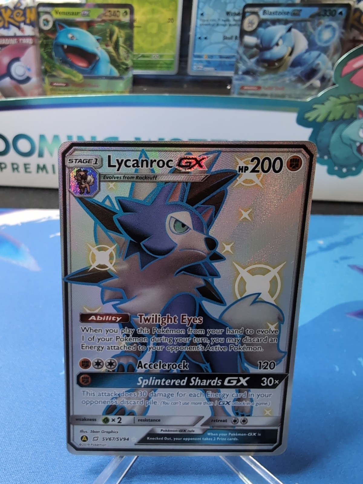 Lycanroc GX SV67/SV94 Full Art Shiny Vault Hidden Fates Pokemon Card TCG - NM