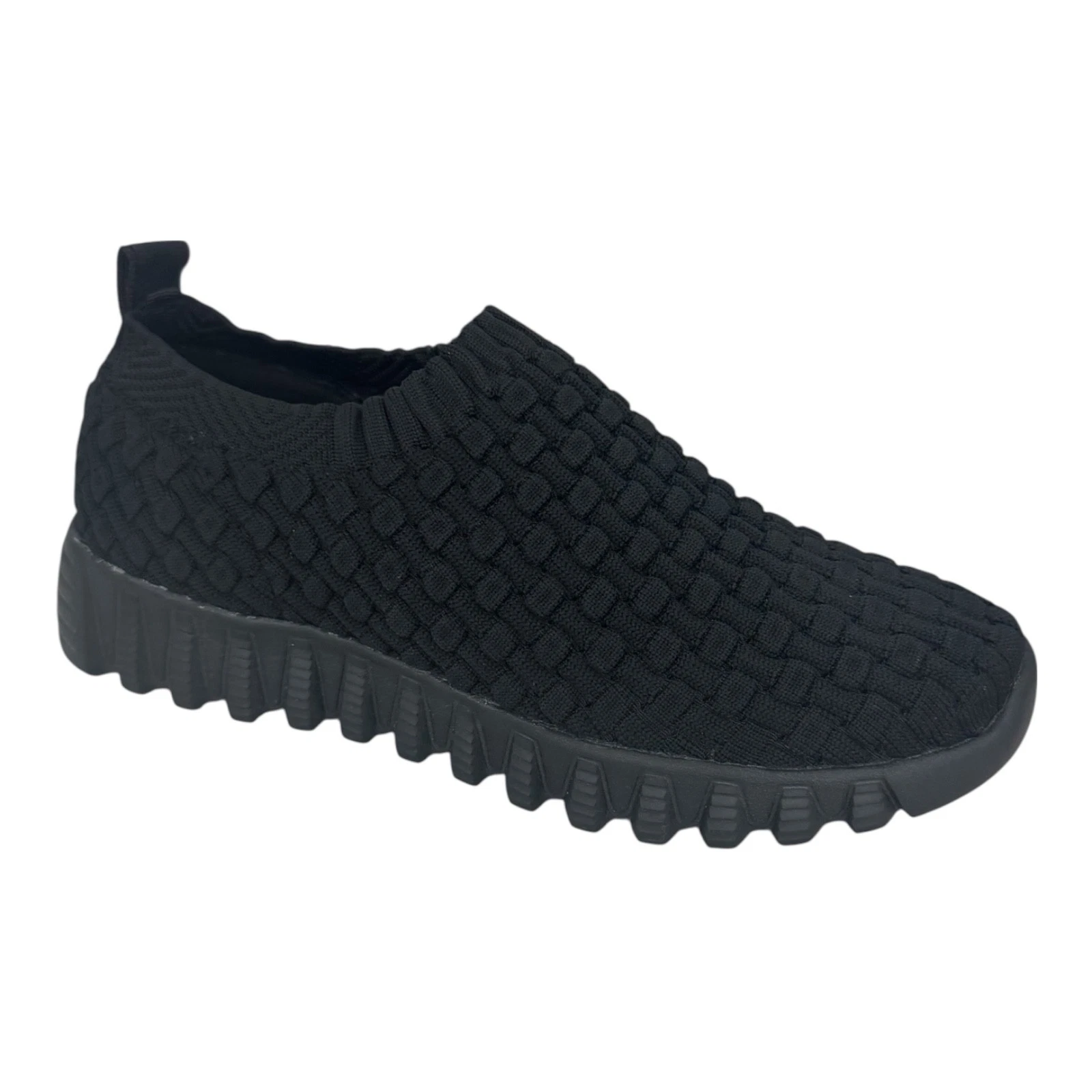 Bernie Mev Tender Black Woven Comfort Walking Shoes Womens Lightweight | NWB.