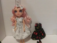 Doll Clothes Handmade to fit 11" Rainbow High doll- Lot 0f-Dresses/Bows-  C77