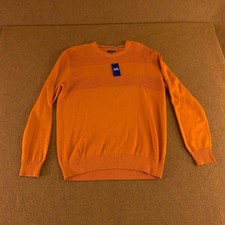Club Room Mens Medium Maple Leaf Textured Crew Neck Cotton Pullover Sweater NWT