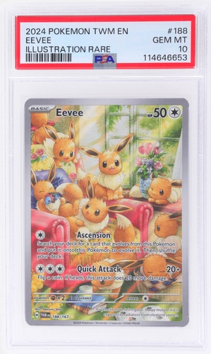 2024 Pokemon SV Twilight Masquerade Eevee Illustration Rare #188 PSA 10