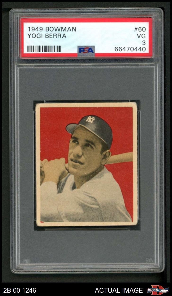 1949 Bowman #60 Yogi Berra Yankees HOF PSA 3 - VG
